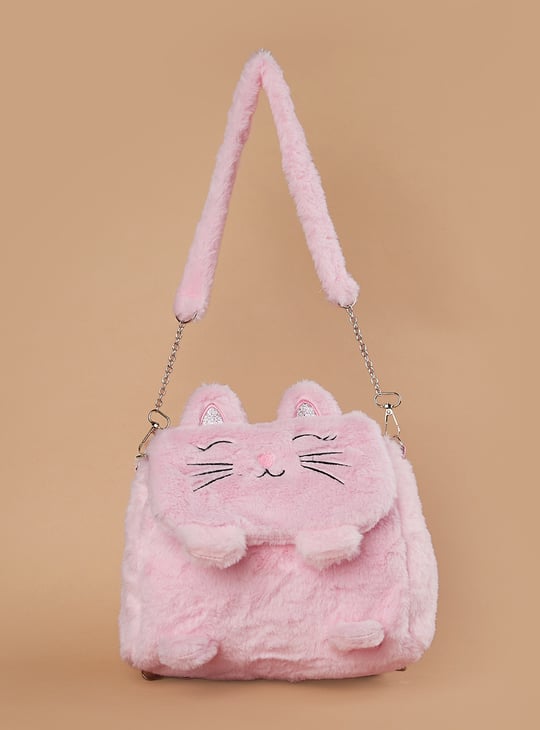 GINGER Girls Fuzzy Kitty Backpack