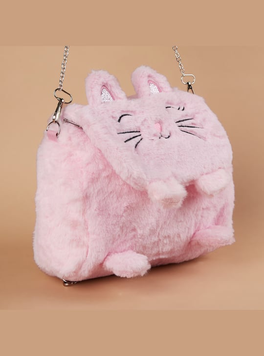 GINGER Girls Fuzzy Kitty Backpack
