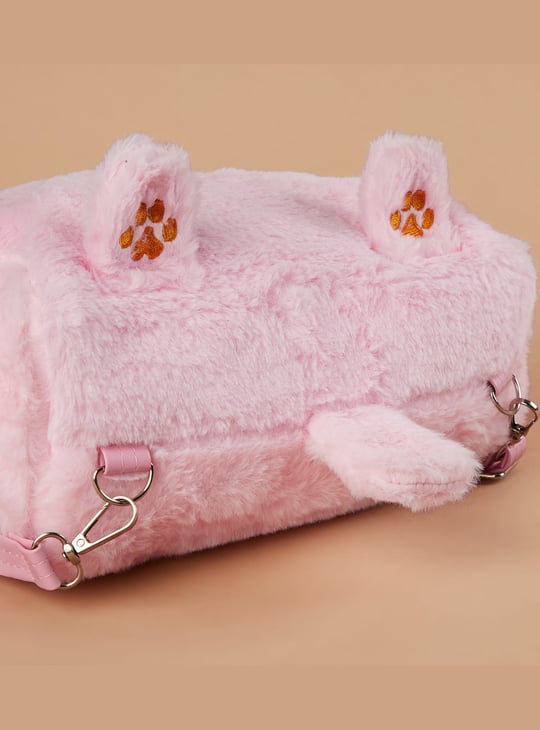 GINGER Girls Fuzzy Kitty Backpack