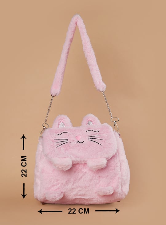 GINGER Girls Fuzzy Kitty Backpack