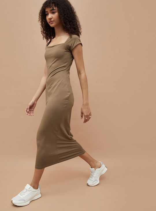 ginger bodycon dress GINGER Solid Bodycon Dress
