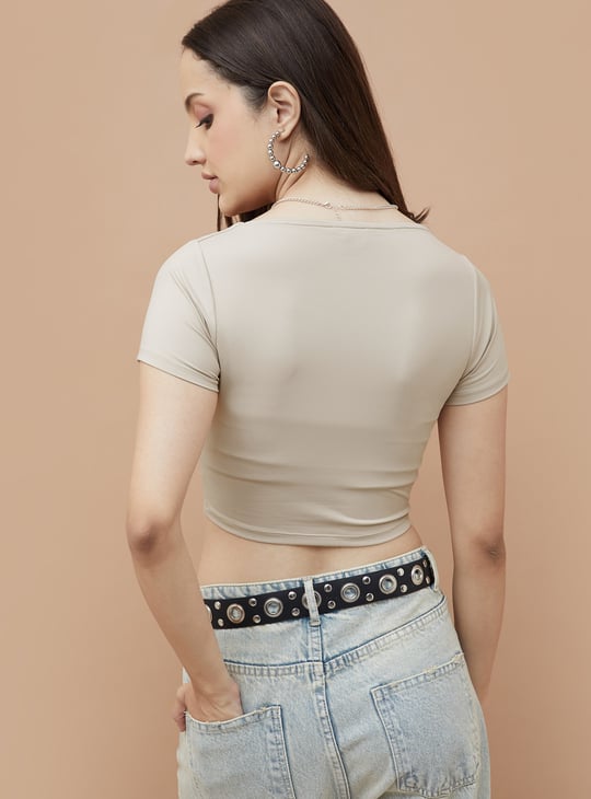 GINGER Solid Crop Top