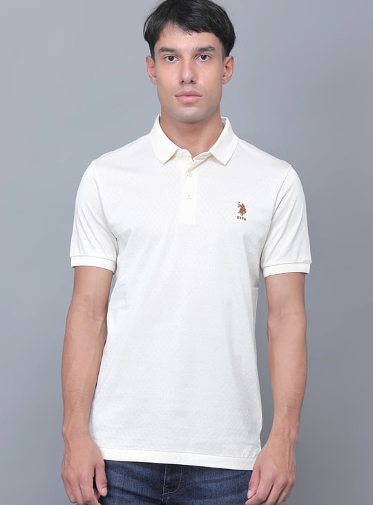 US POLO ASSN Textured Polo T-shirt