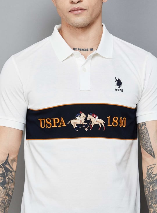 US POLO ASSN Logo Embroidered Polo T-shirt