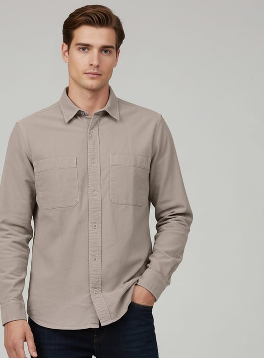 CELIO Corduroy Regular Fit Overshirt