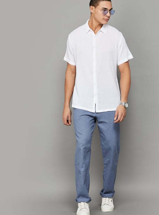 CELIO Textured Regular Fit Shirt