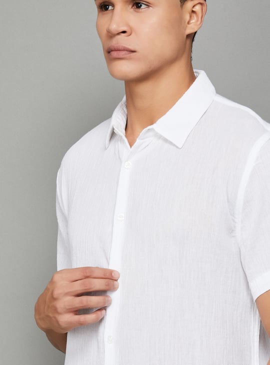 CELIO Textured Regular Fit Shirt