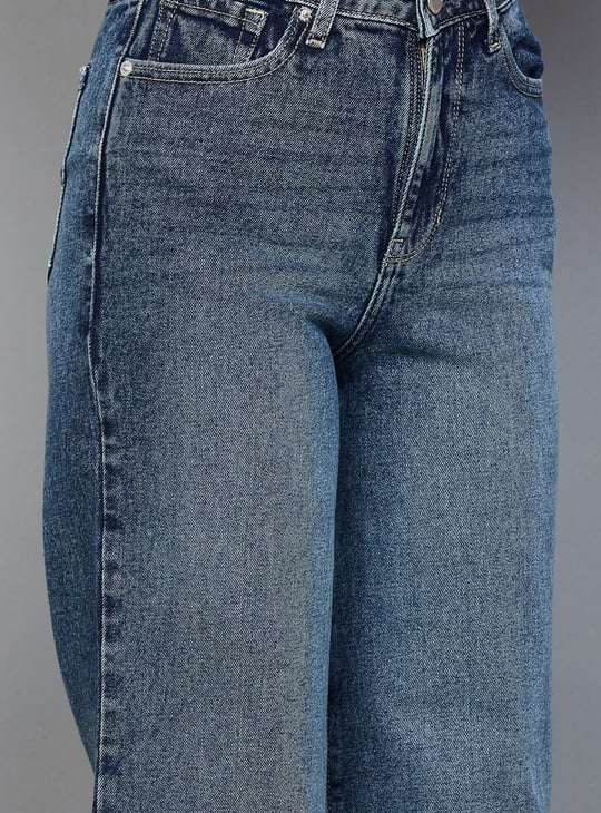 XPOSE Washed Wide Leg Jeans