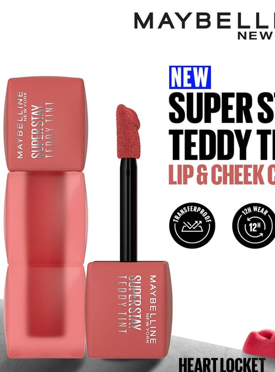 MAYBELLINE NEW YORK Superstay Lip and Cheek Colour Teddy Tint - Heart Locket - 5ml