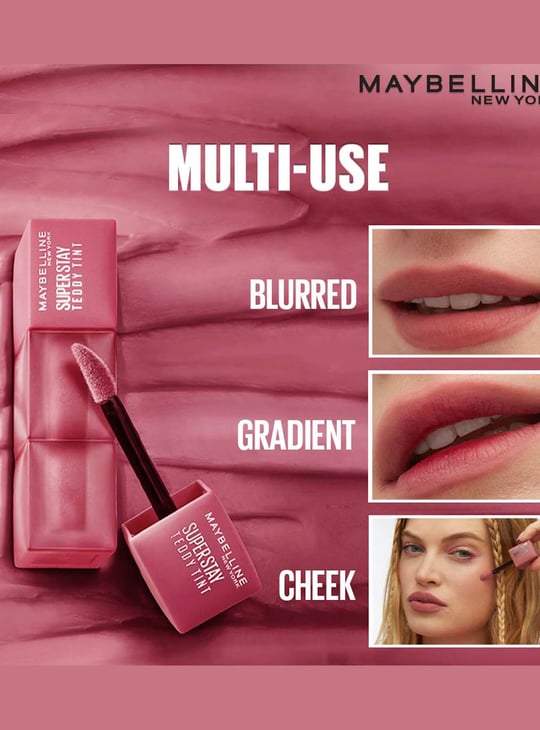 MAYBELLINE NEW YORK Superstay Lip and Cheek Colour Teddy Tint - Heart Locket - 5ml
