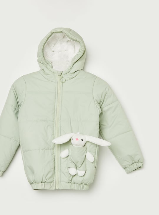 FAME FOREVER Puffer Jacket with Bunny Soft Toy