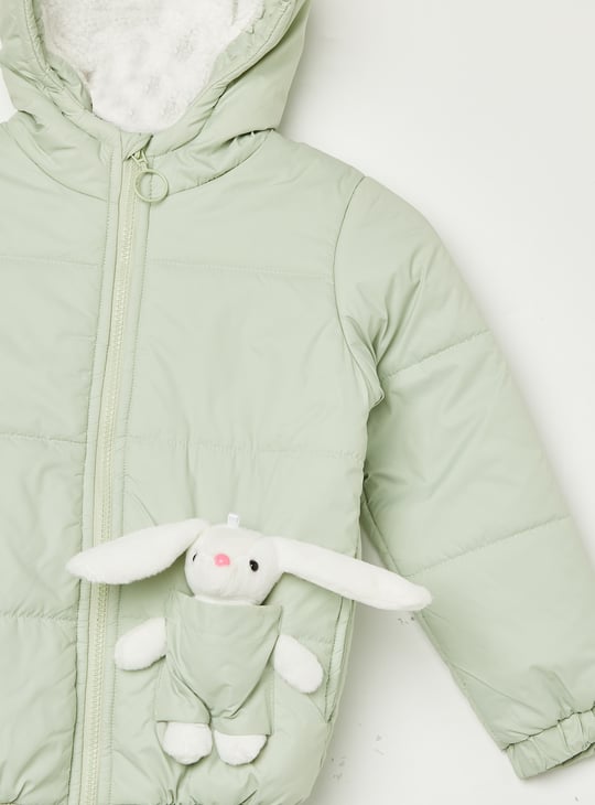 FAME FOREVER Puffer Jacket with Bunny Soft Toy