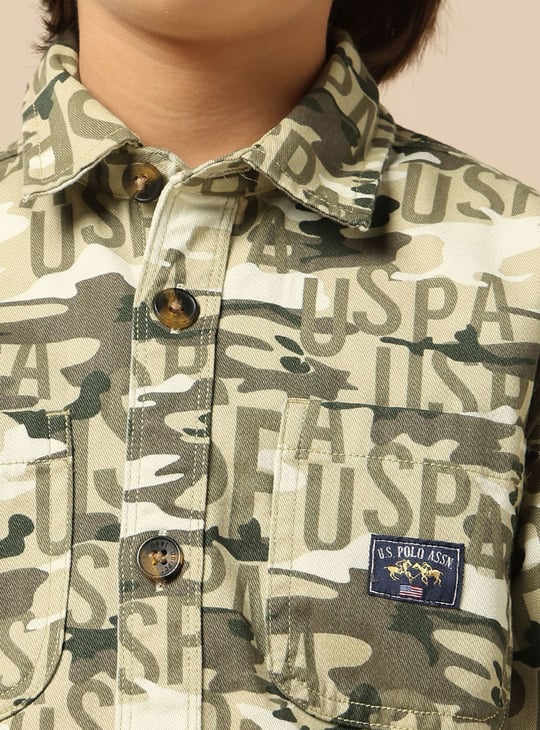 US POLO ASSN KIDS Boys Printed Shirt