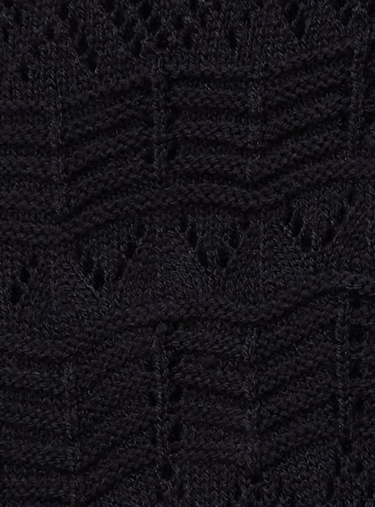 MELANGE Patterned Knit Longline Cardigan