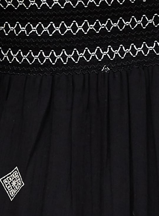 FAME FOREVER Embroidered A-line Dress