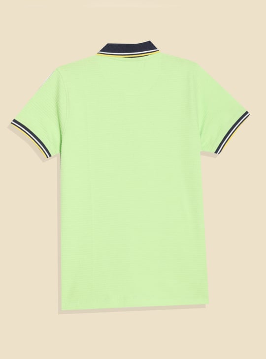 ALLEN SOLLY Boys Textured Polo T-shirt