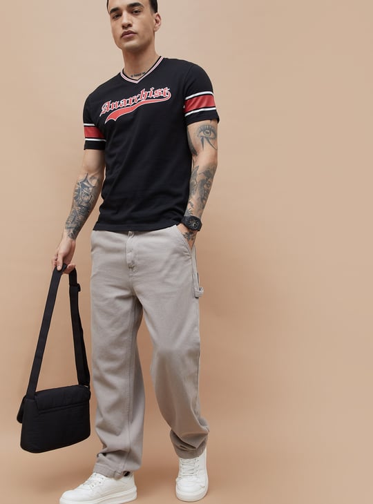 FAME FOREVER Typographic Back Printed T-shirt