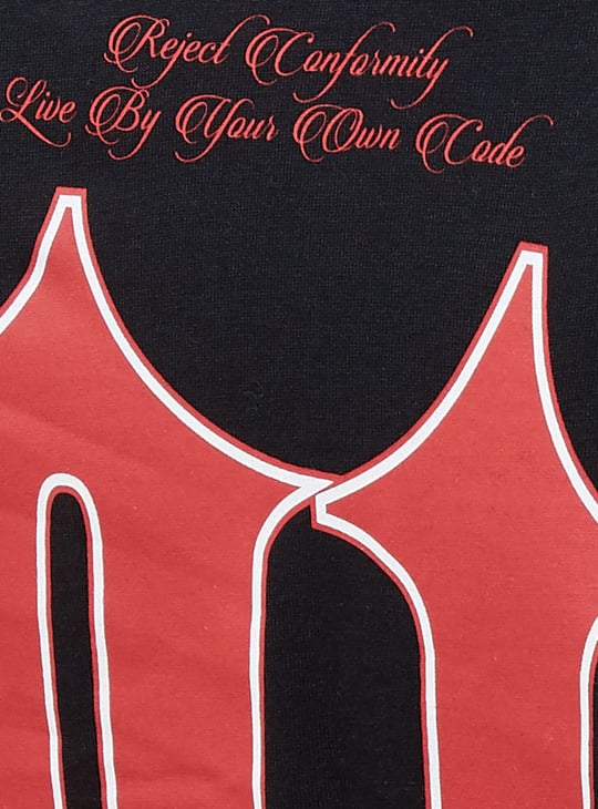 FAME FOREVER Typographic Back Printed T-shirt