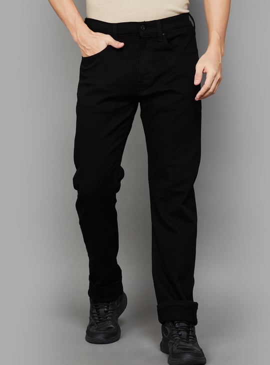 FLYING MACHINE Solid Straight Fit Jeans