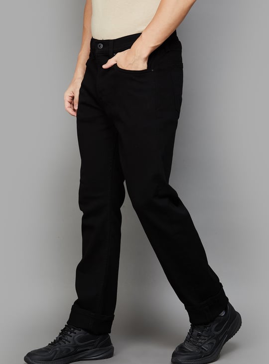 FLYING MACHINE Solid Straight Fit Jeans
