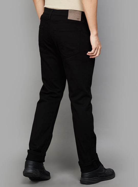 FLYING MACHINE Solid Straight Fit Jeans