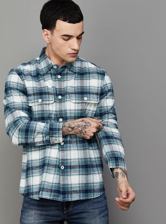 FLYING MACHINE Checked Slim Fit Shirt