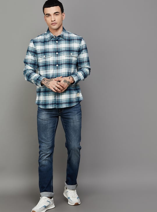FLYING MACHINE Checked Slim Fit Shirt