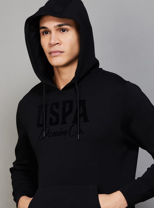 US POLO ASSN Brand Print Hooded Sweatshirt