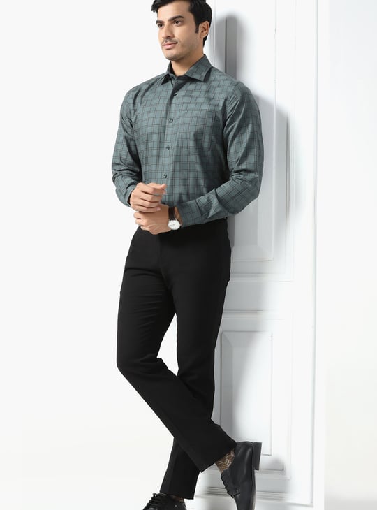 BLACKBERRYS Solid B-95 Formal Trousers (Slim Comfort)