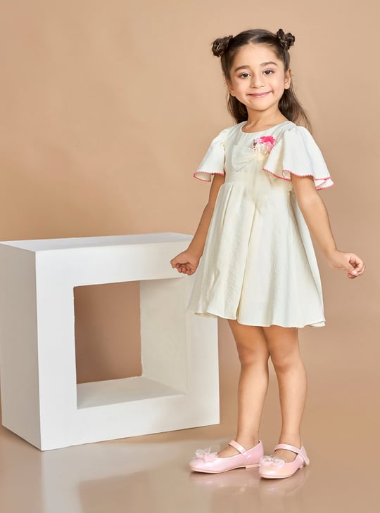 PEPPERMINT Girls Pleated Fit and Flare Dress