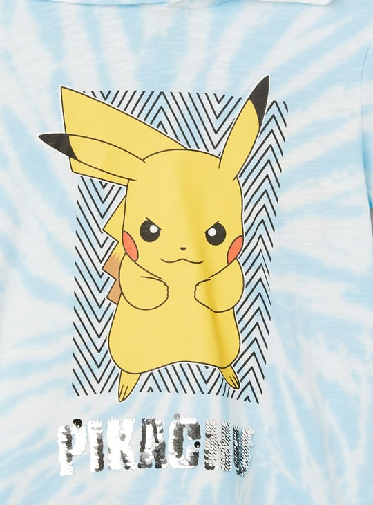 FAME FOREVER Boys Pokemon Print Hooded T-shirt