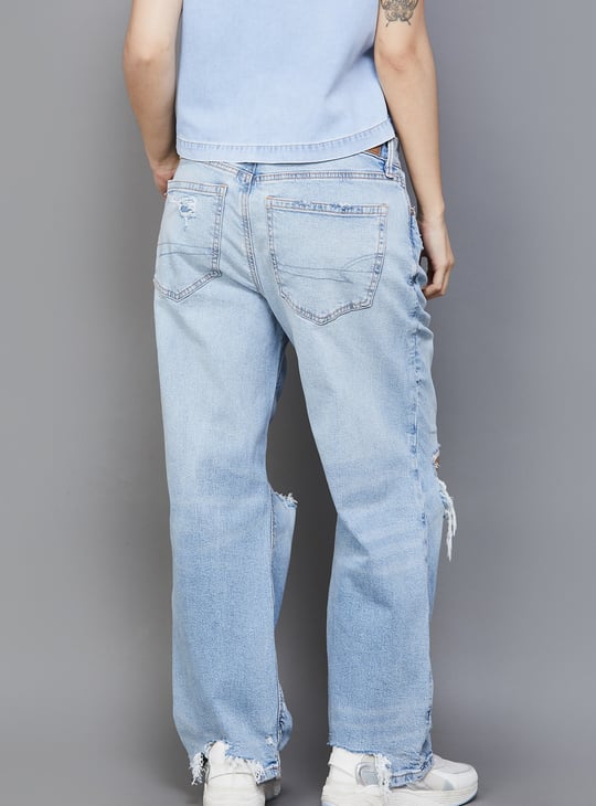 AMERICAN EAGLE Distressed Strigid Jeans (Boyfriend)