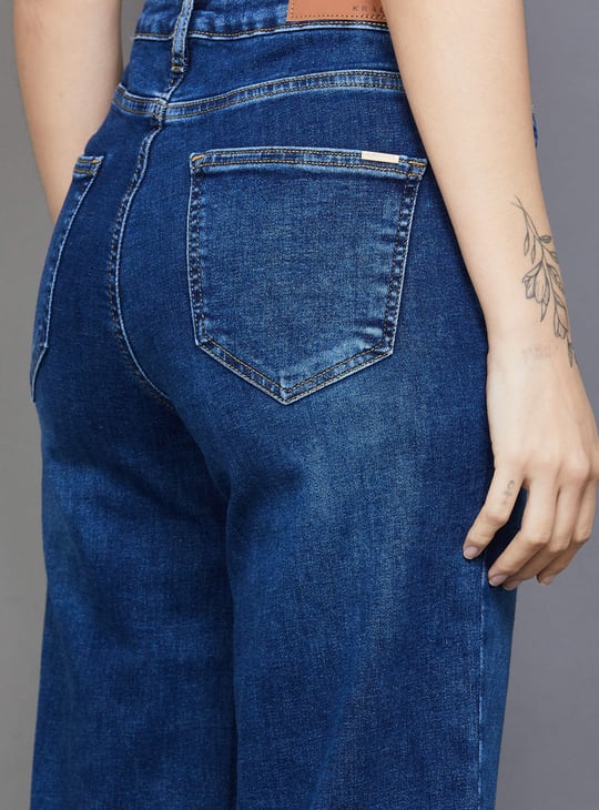 KRAUS Medium Washed Wide Leg Jeans