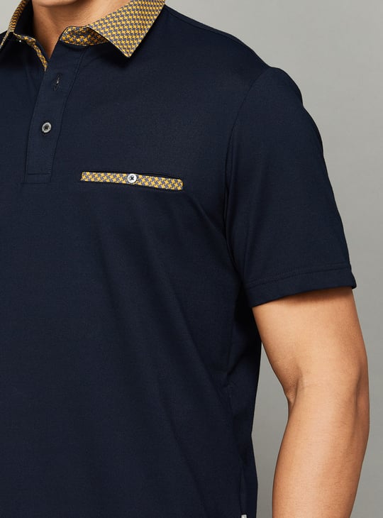 FAHRENHEIT Polo T-shirt with Printed Trim
