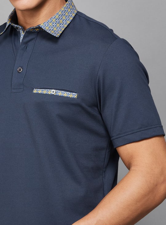 FAHRENHEIT Solid Slim Fit Polo T-shirt