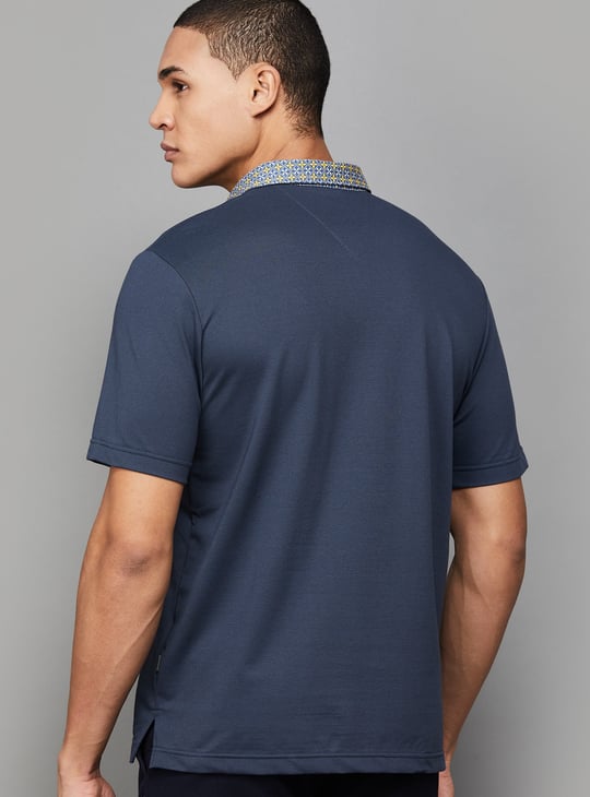 FAHRENHEIT Solid Slim Fit Polo T-shirt