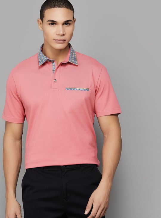 FAHRENHEIT Solid Slim Fit Polo T-shirt