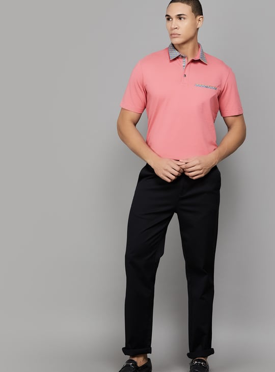 FAHRENHEIT Solid Slim Fit Polo T-shirt