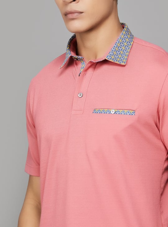 FAHRENHEIT Solid Slim Fit Polo T-shirt