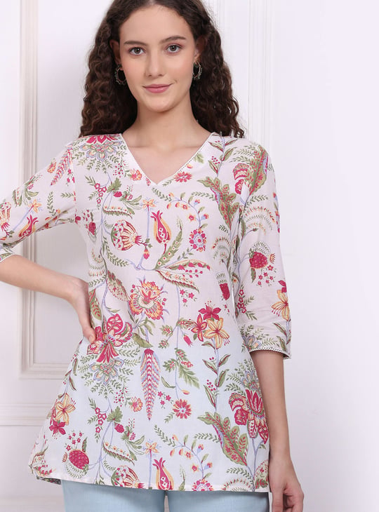 W Floral Print A-line Tunic