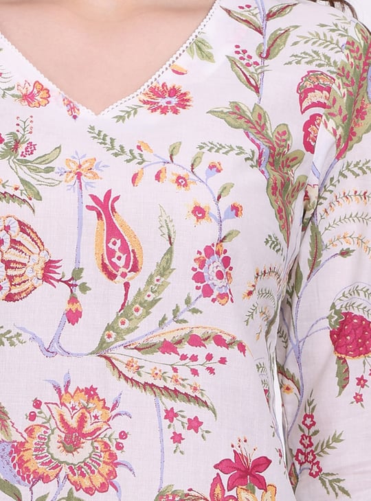 W Floral Print A-line Tunic