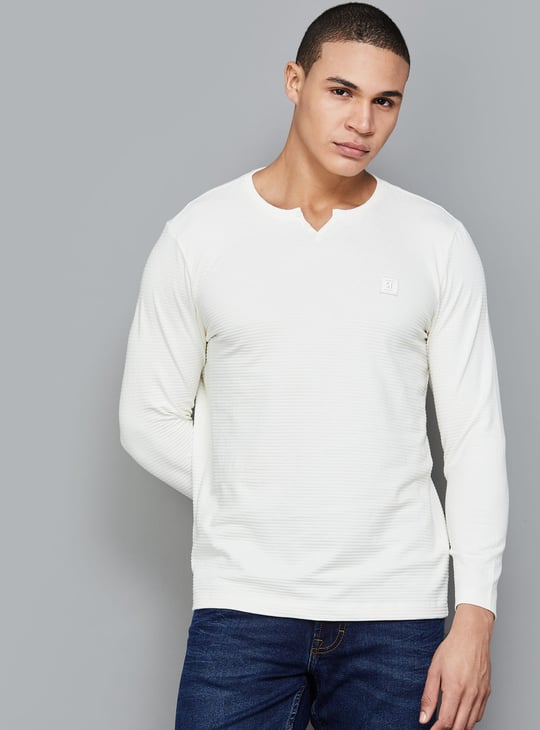 SPYKAR Knitted Henley T-shirt