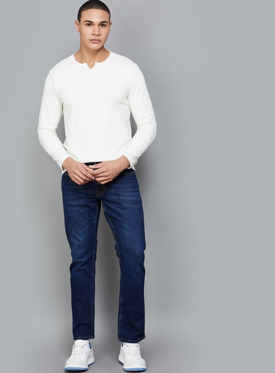 SPYKAR Knitted Henley T-shirt