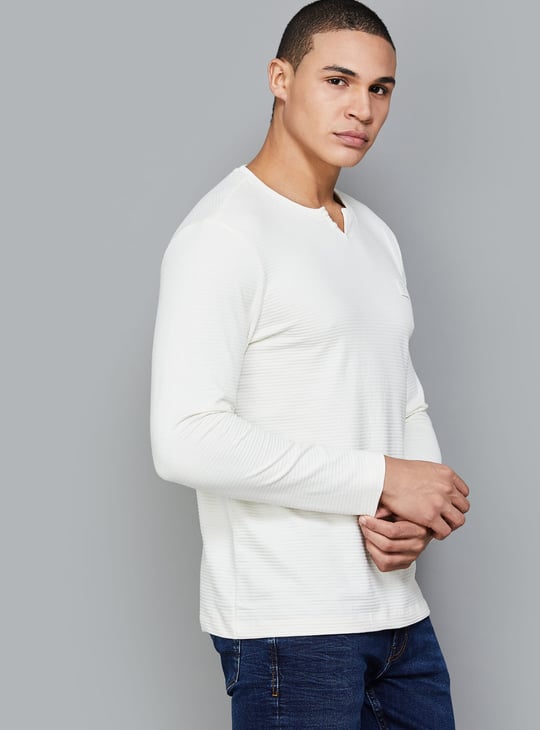 SPYKAR Knitted Henley T-shirt