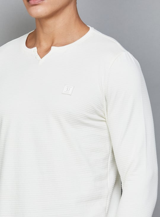 SPYKAR Knitted Henley T-shirt