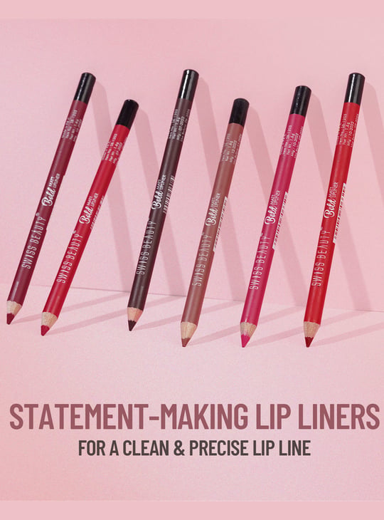 SWISS BEAUTY Bold Matt Lip Liner Set - Pack of 12 - 1.6g each