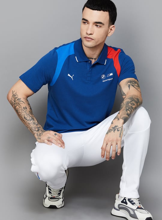 PUMA x BMW M Motorsport Colourblocked Active Polo T-shirt