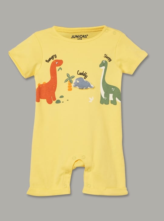 JUNIOR BABY Boys Printed Romper - Pack of 3