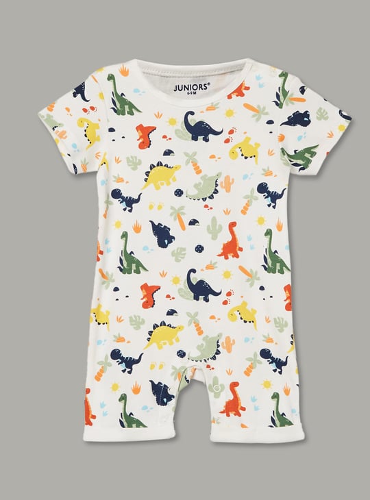 JUNIOR BABY Boys Printed Romper - Pack of 3