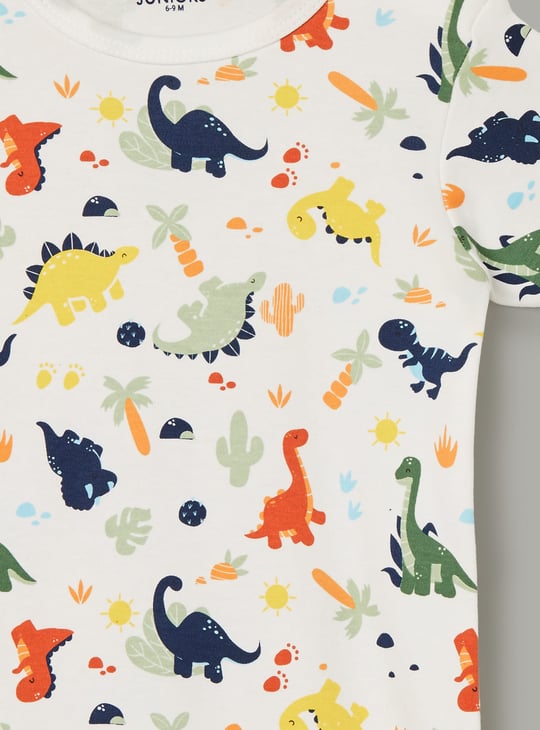 JUNIOR BABY Boys Printed Romper - Pack of 3